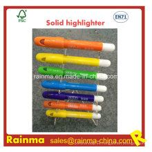 Bolígrafo fluorescente sólido Wholsale Factory Highlighter